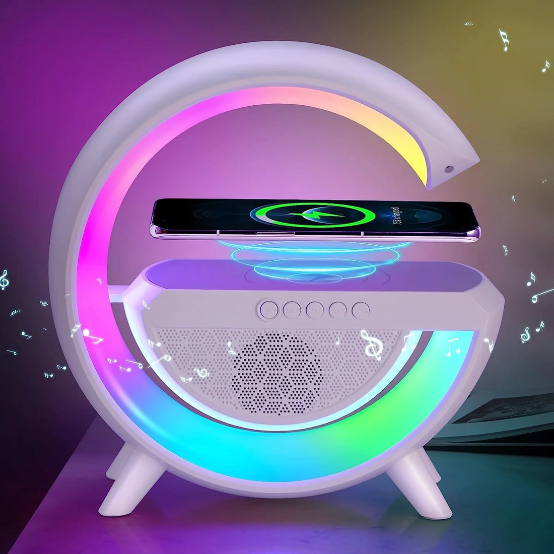 Innovate Your Nights: The Ultimate 3-in-1 LED Night Lamp - A Perfect Blend of Music, Charge, and Ambiance!