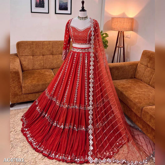 🌟Embroidered Party Lehenga Choli✨ High-Quality Fabrics, Regular Fit