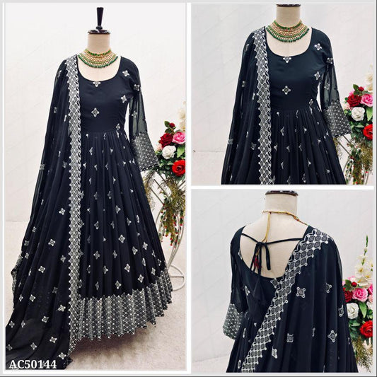 Heavy Fox Georgette gown with dupatta