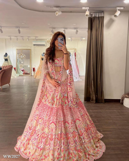 Graceful Pink Lehenga Choli for a Charming Presence.