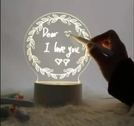 Luminous Expressions: Acrylic Night Light Message Writing Board